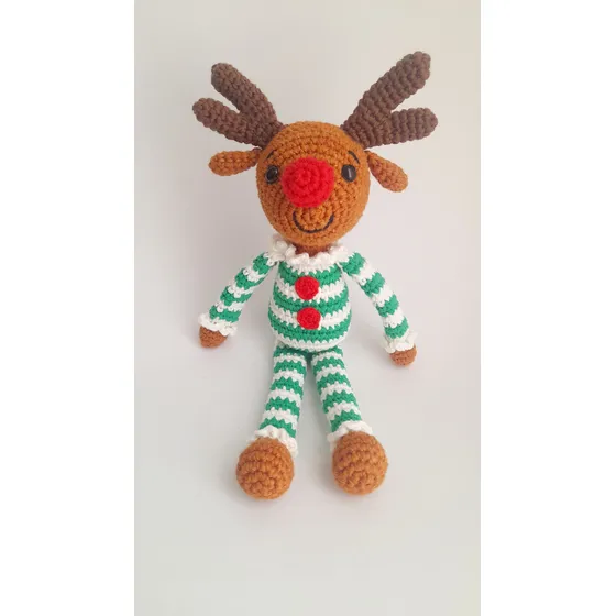Muñeco De Navidad Reno Amigurumi 28 Cm