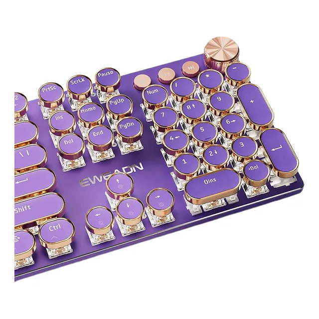 Teclado Mecánico Para Juegos, Estilo Máquina De Escribir Tis