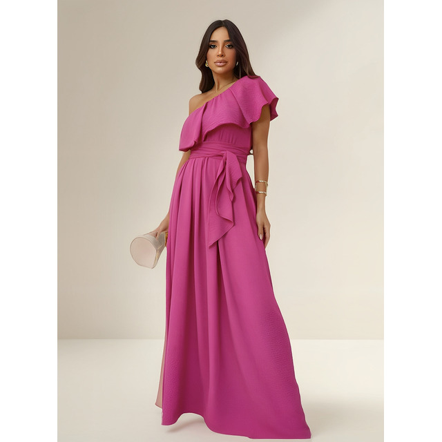 Vestido Longo Feminino Soltinho Nula Manga Elegante De Festa Vestido Longo Feminino Soltinho Nula Manga Elegante De Festa