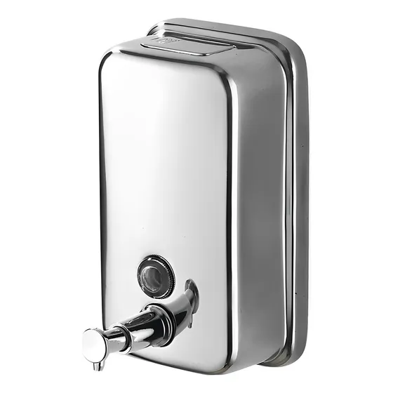 Dispensador Jabón Acero Inoxidable 500 Ml. Taumm Color Plateado