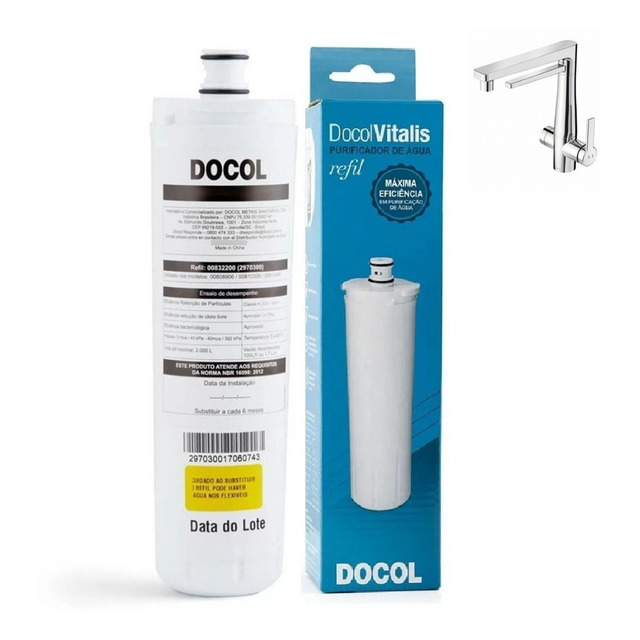 Vela Refil Torneira Docol Com Filtro Vitalis Original Vela Refil Torneira Docol Com Filtro Vitalis Original