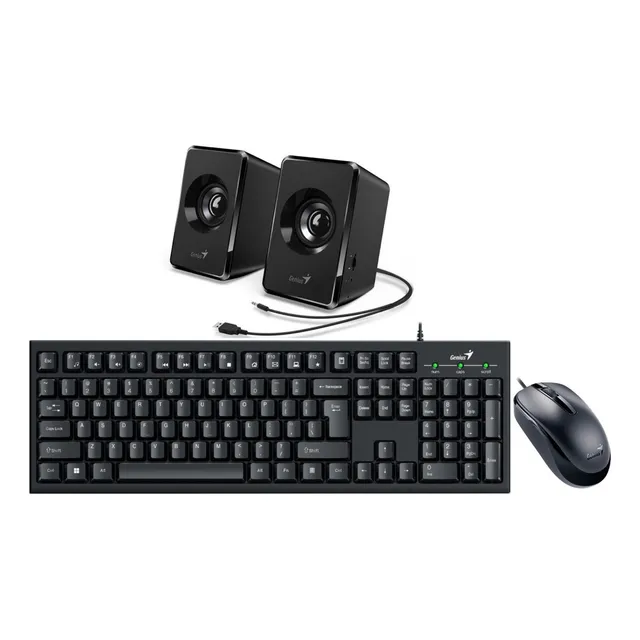 Kit Teclado Mouse Y Parlante Para Pc Genius Somos Mayoristas