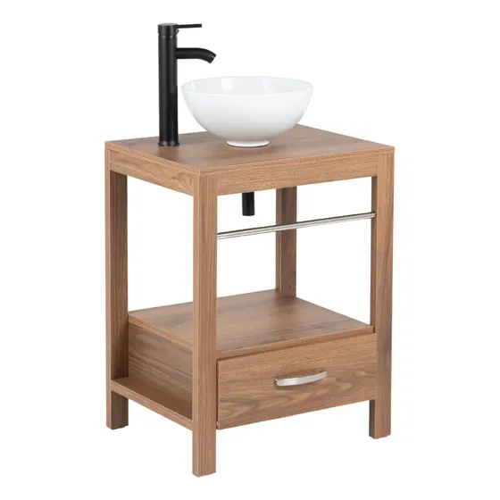 Mueble Gabinete Para Baño Lavamanos Lavabo Ovalin Toallero Cantidad De Agujeros Para Llave Un Agujero