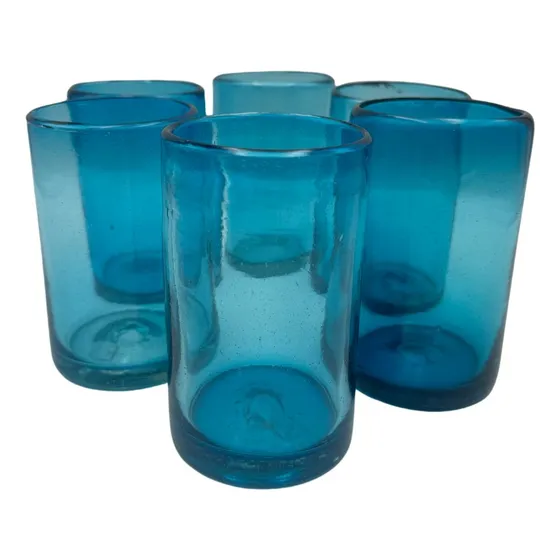 Vaso Vidrio Típico Color Sólido 473 Ml - Set 6