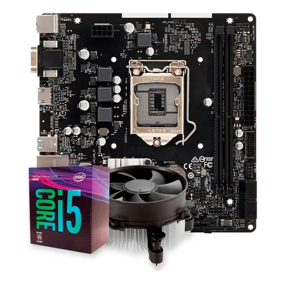 Kit Upgrade Gamer Intel I5-8400 +cooler + H310 Cor Preto