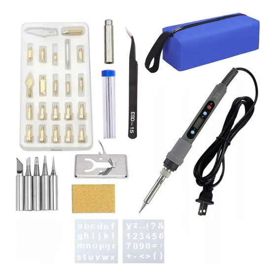 Kit Cautin Pirografía  Profesional Temperatura Ajustable 
