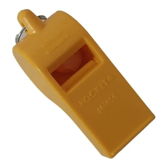 Apito Rocket Plástico Mm55 Guarda Trânsito Cor Amarelo