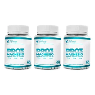 Kit 3 X 60 CĂĄpsulas Suplemento Always Fit Pro3 Magnesio Quelato E Dimalato Sem Sabor De 43.54g Kit 3 X 60 CĂĄpsulas Suplemento Always Fit Pro3 Magnesio Quelato E Dimalato Sem Sabor De 43.54g