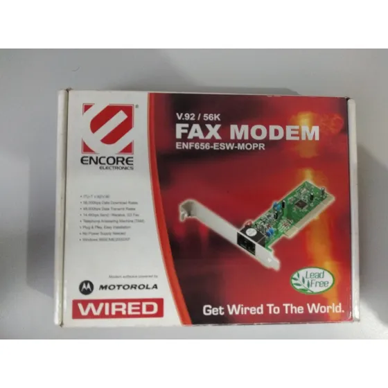 Tajeta Red Fax Modem Interno 56k Pci Encore Enf656-esw-mop