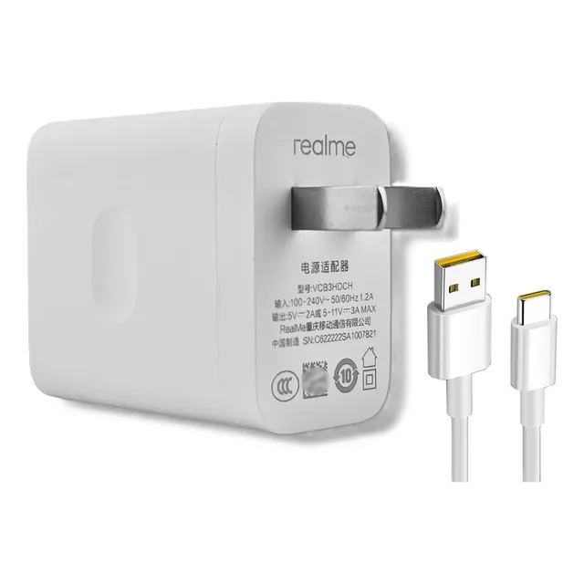 Kit Cargador Y Cable Para Equipos Realme Y Oppo  