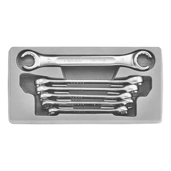 Juego Llaves Nipleras Desde 8 A 19 Mm. Force 5066 Color Plateado