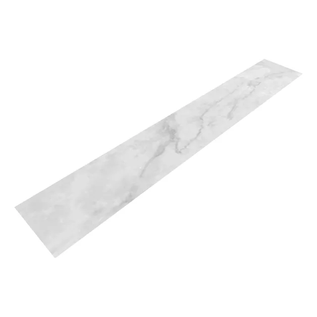 Piso Adhesivo Flexible Pvc Mármol Blanco 91cmx15cm4x1,2mm
