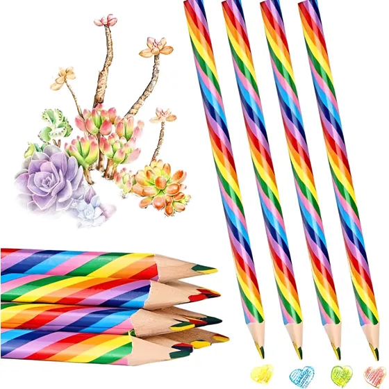 Lapices Magicos 6pzs Colores Arcoiris Multicolores Durables 