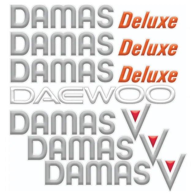 Kit Calcomania Daewoo Damas Diseño Original