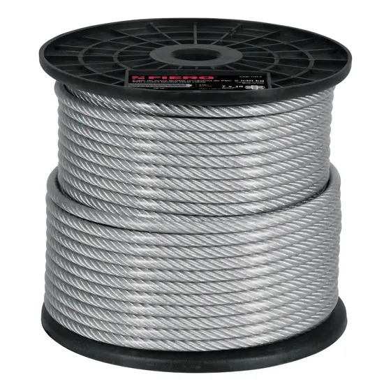 Cable Flexible De Acero 1/4 Recubierto Pvc 75 M