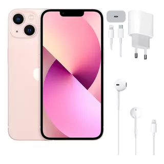 iPhone 13 Rosa (128gb) + Carregador E Fone De Ouvido iPhone 13 Rosa (128gb) + Carregador E Fone De Ouvido