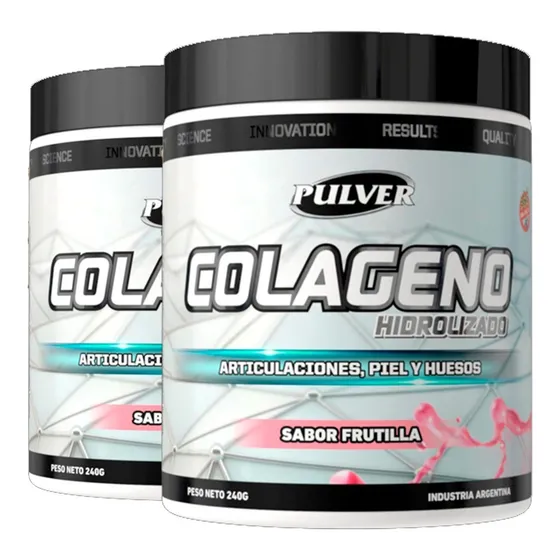 Colágeno Hidrolizado Sin Tacc Pulver Articulaciones Huesos Sabor Frutilla