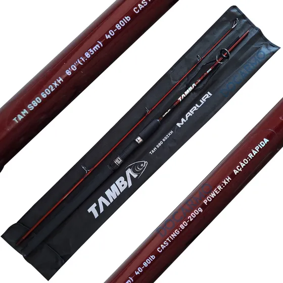 Vara De Pesca Ação Rápida Molinete Maruri Tamba 80lb 1,83m
