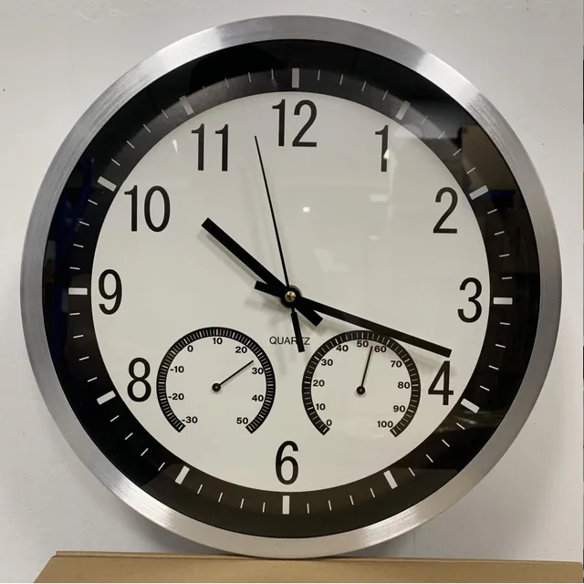 Reloj Pared Metal 3 1 12  Movimiento Silencioso Preciso Para