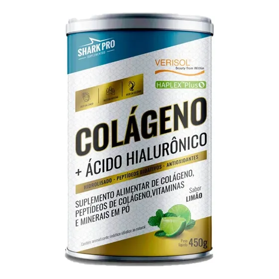 Colágeno + Ácido Hialurônico Pote 450g - Shark Pro