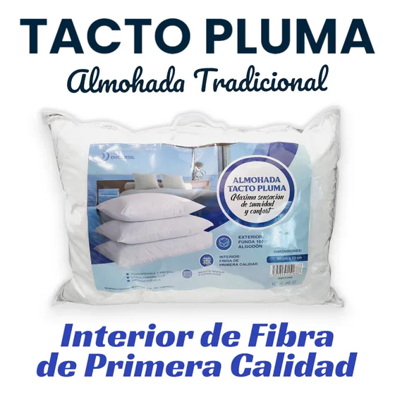 Almohada Ducarsil Tacto Pluma Queen 50x70 Cm Antialérgica