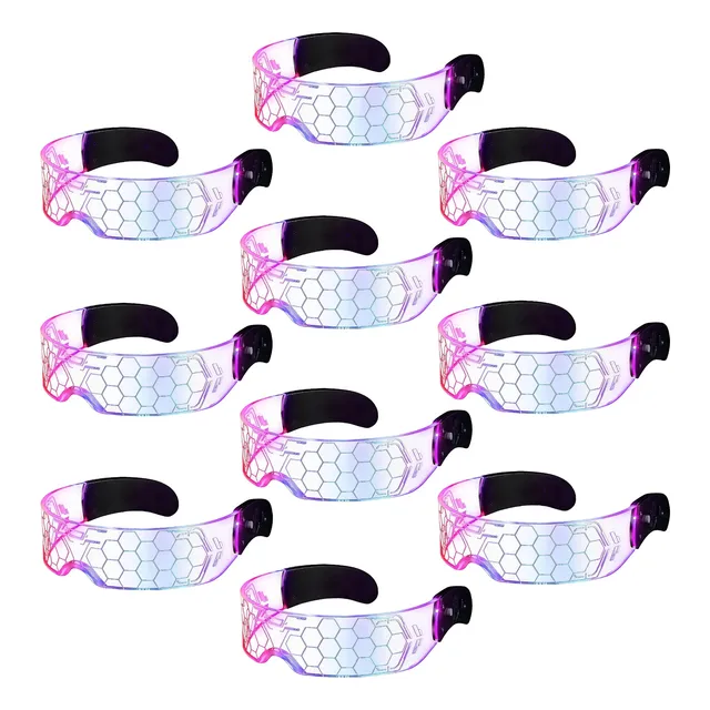 Pack X 10 Lentes Anteojos Robóticos Ficción Led Usb Qq57