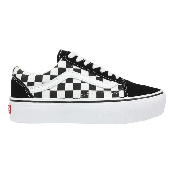 Tênis Vans Old Skool Platform Checkerboard Black True White