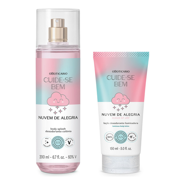 Combo Cuide-se Bem Nuvem De Alegria: Body Splash 200ml + Loç Combo Cuide-se Bem Nuvem De Alegria: Body Splash 200ml + Loç