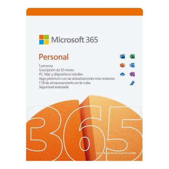 Microsoft 365 Personal Suscripción Anual + 1 Tb