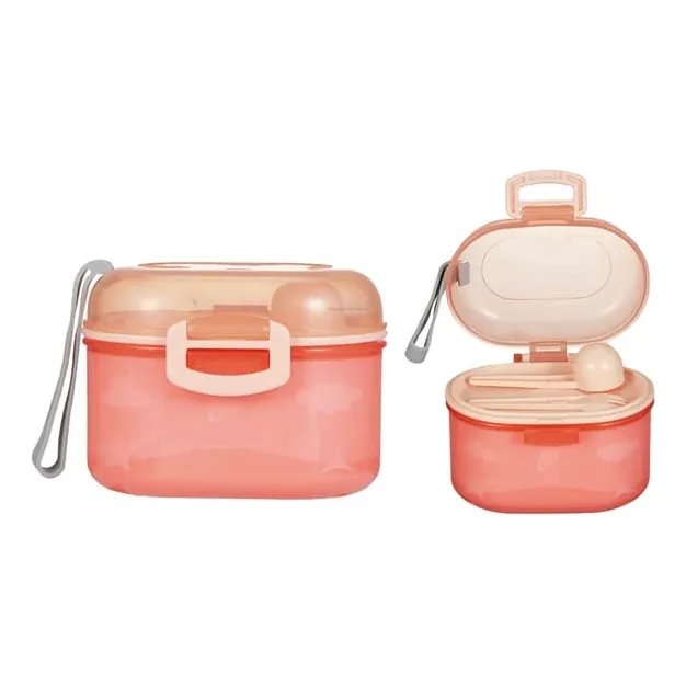 Porta Comida  Y Leche En Polvo  Para Bebes Con Con Cuchara