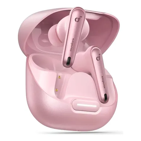 Fone De Ouvido In-ear Sem Fio Soundcore Liberty4 Nc A3947 Rosa Com Luz Led