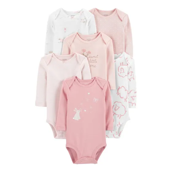 Bodys Manga Larga (6 Unidades) 1n664510 Carter's