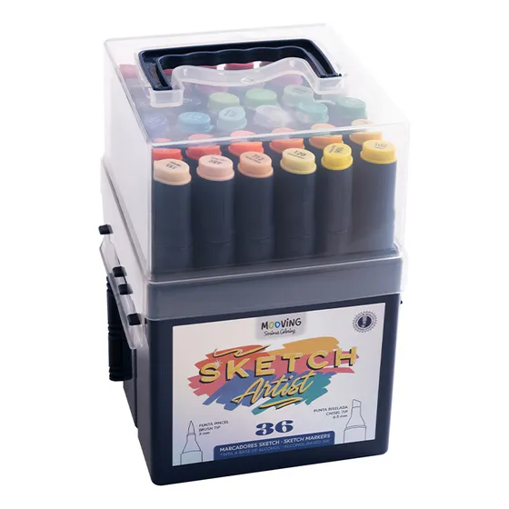 Marcadores Mooving Sketch X 36 Doble Punta