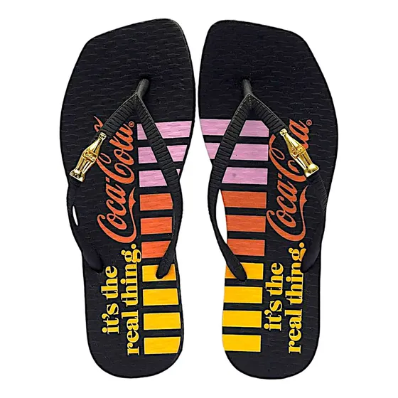 Chinelo Feminino Coca Cola Napoles Square Casual Moda