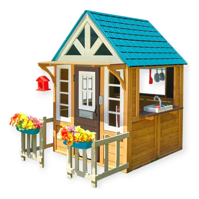 Casita Del Lago Juguete De Madera Kidkraft Plegable Exterior Color Caqui