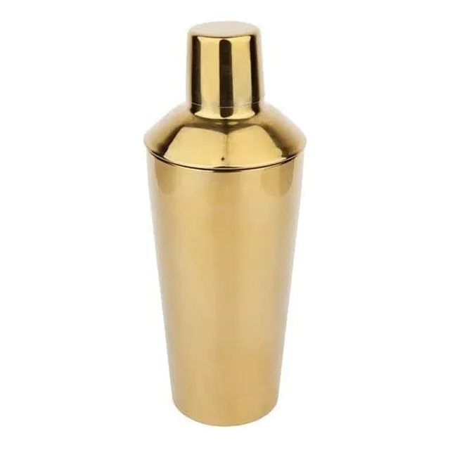Coctelera De Acero Inoxidable Bañado En Dorado