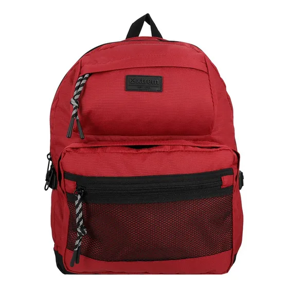 Mochila Xtrem Atlanta 4xt Deep Red Color Rojo Diseño de la tela Lisa