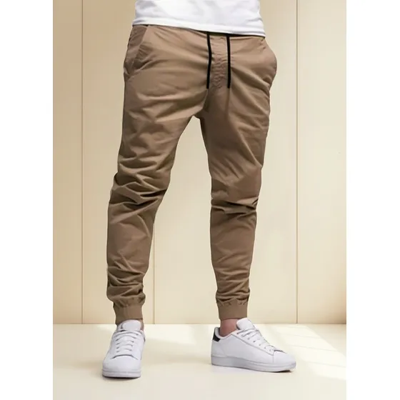 Calça Jogger Masculina Fishoes Skinny Com Punhos Ajustáveis