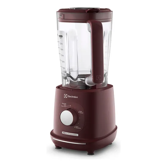 Liquidificador Electrolux 1000W de Potência com 2.7 Litros de Capacidade 5 Velocidades 4 Lâmina TriForce e Pés Antiderrapantes EBL1010 Vermelho