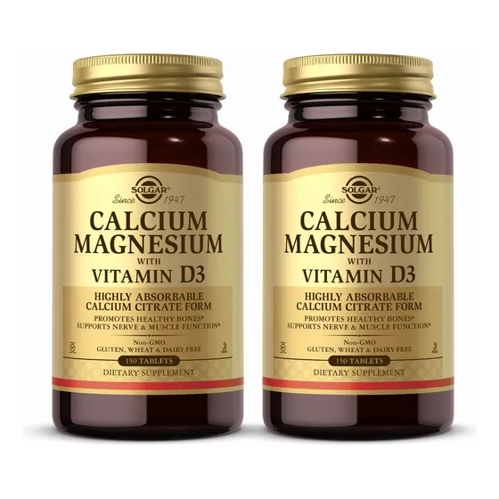 Suplemento Solgar Calcium Magnesium Con Vitamina D3 150 Tabl