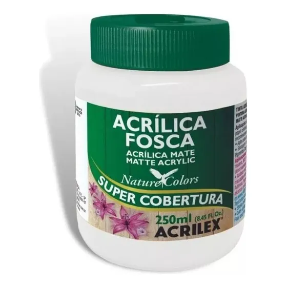 Tinta Acrílica Fosca 250ml Branco 519 Acrilex