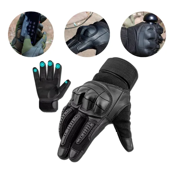 Guantes Tácticos Con Dedos Completos Protección Asegurada