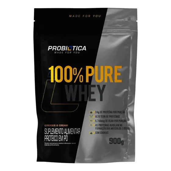 100% Pure Whey 900g Refil - Probiótica