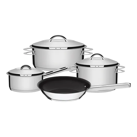 Bateria Cocina Solar Acero Triple Fondo 4 Pz Tramontina Ct
