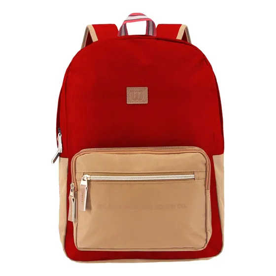 Mochila Wilson 65.AF002 Porta Notebook Urbana Gym Ejecutiva Reforzada Color Rojo Diseño De La Tela Liso