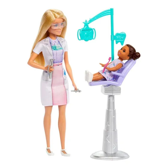 Barbie Odontóloga Muñeca Rubia Con Muebles Y Accesorios
