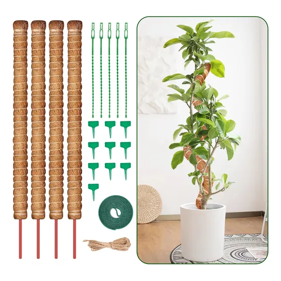 21 Kits Tutor De Musgo Soporte Para Plantas 100cm/fibra Coco
