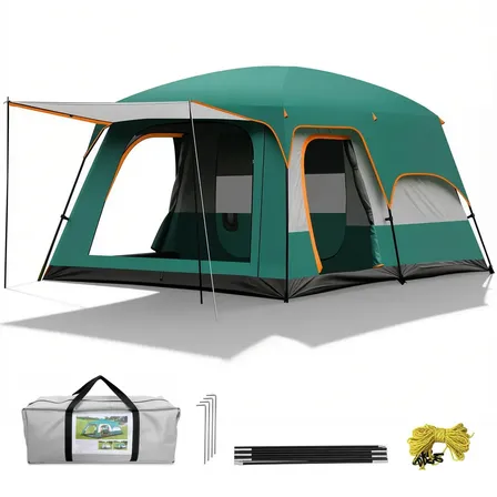 Tienda de Campaña Cabaña Garselay para 8 Personas Impermeable con 2 Compartimentos