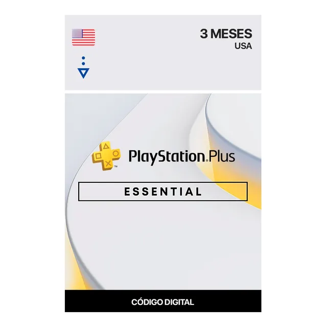 Playstation Plus Essential 3 Meses Usa (codigo Digital)