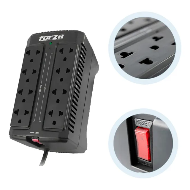 Estabilizador Forza Fvr-902 900va 8 Tomas 220v